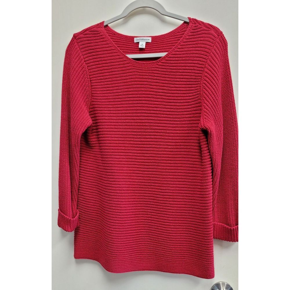 Womens croft and barrow medium red‎ sweater